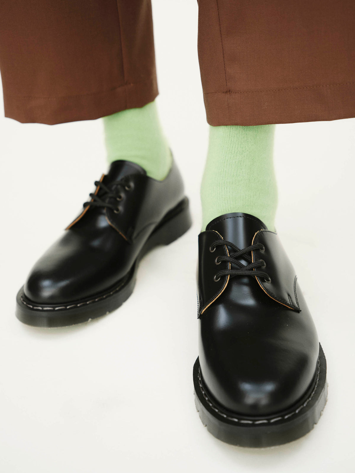 Goodfight Fuzzy Wool Blend Socks Green