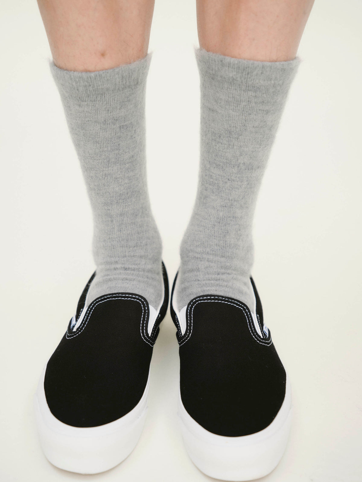 Goodfight Fuzzy Wool Blend Socks Grey