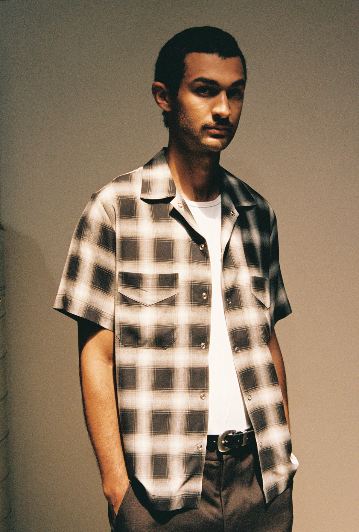 Goodfight x Kato Washer Shirt Flannel Black Plaid