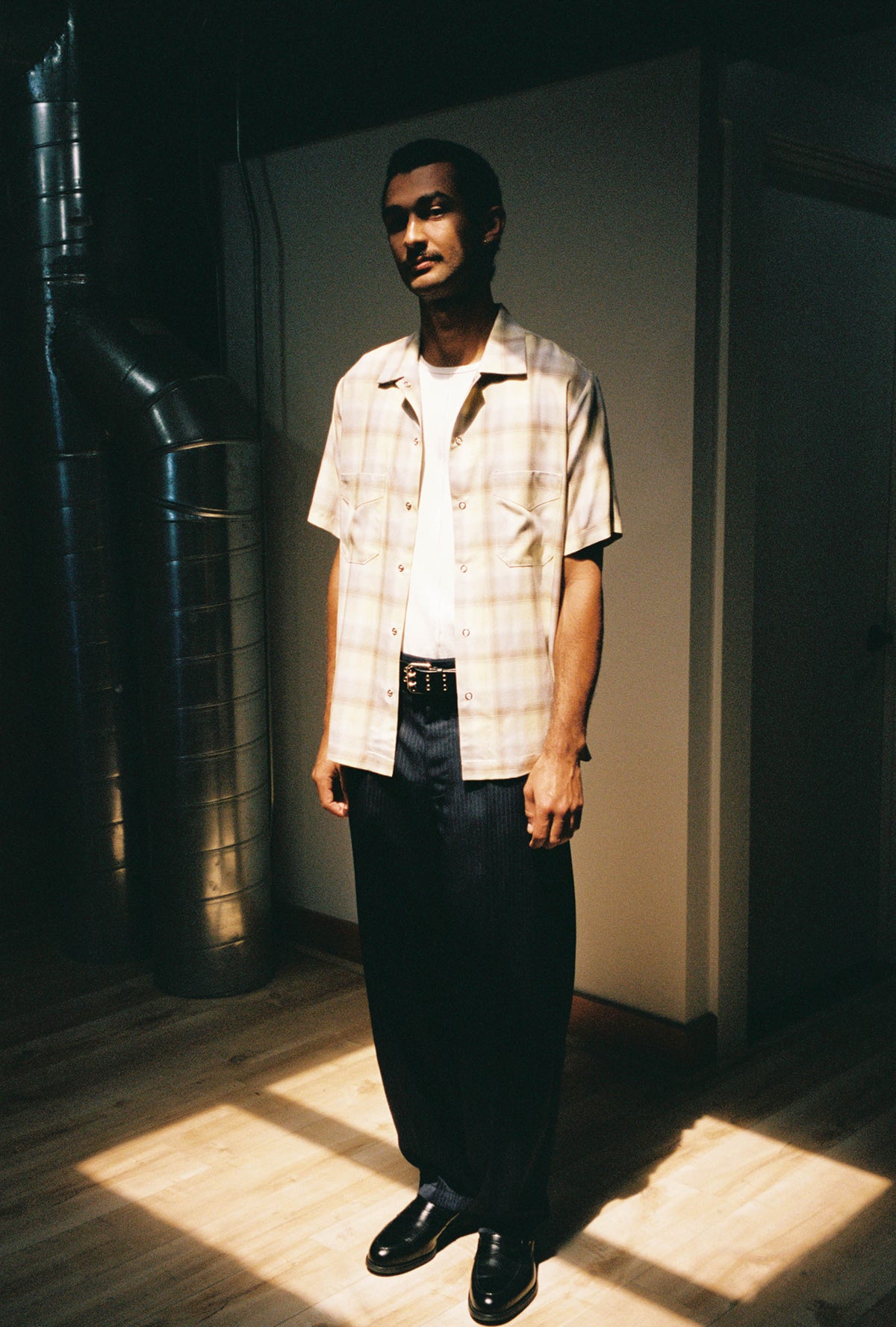 Goodfight x Kato Washer Shirt Flannel Yellow Plaid