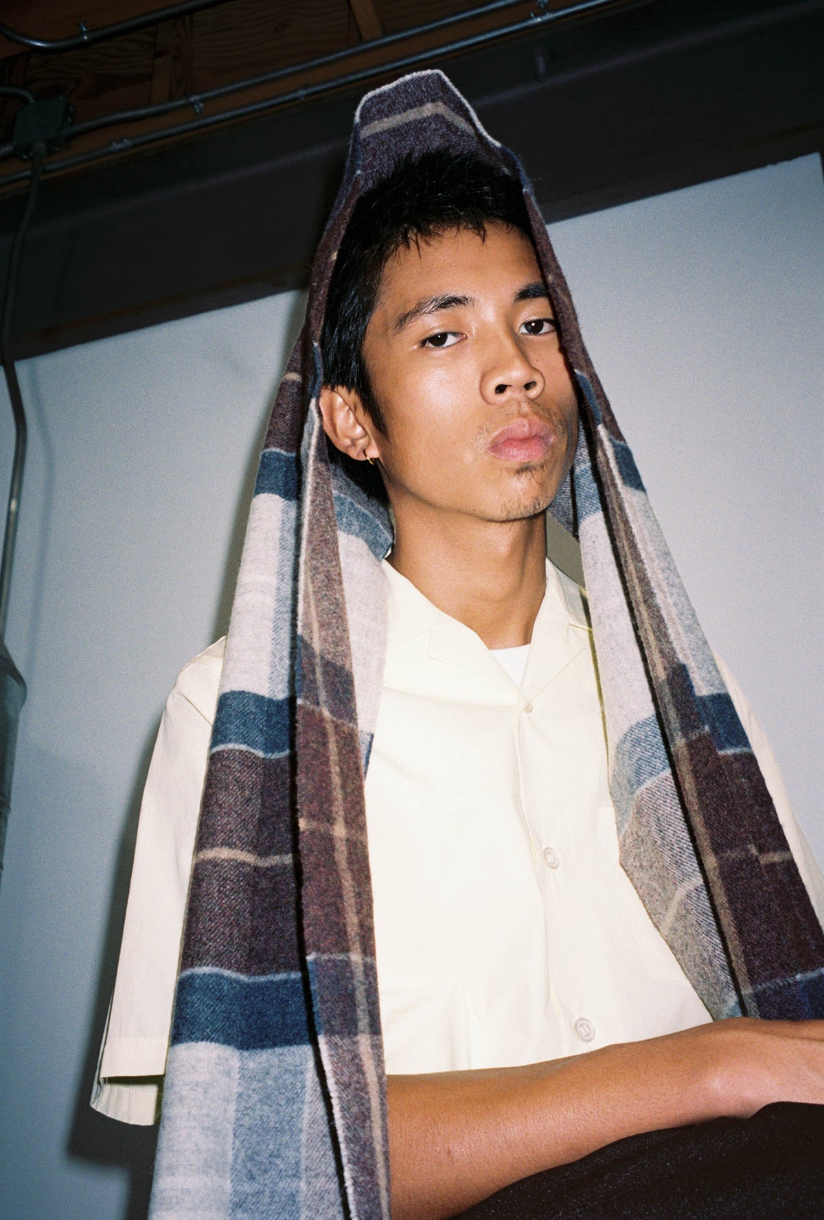 Goodfight for Barbour Inverness Tartan Scarf Midnight Oak Train