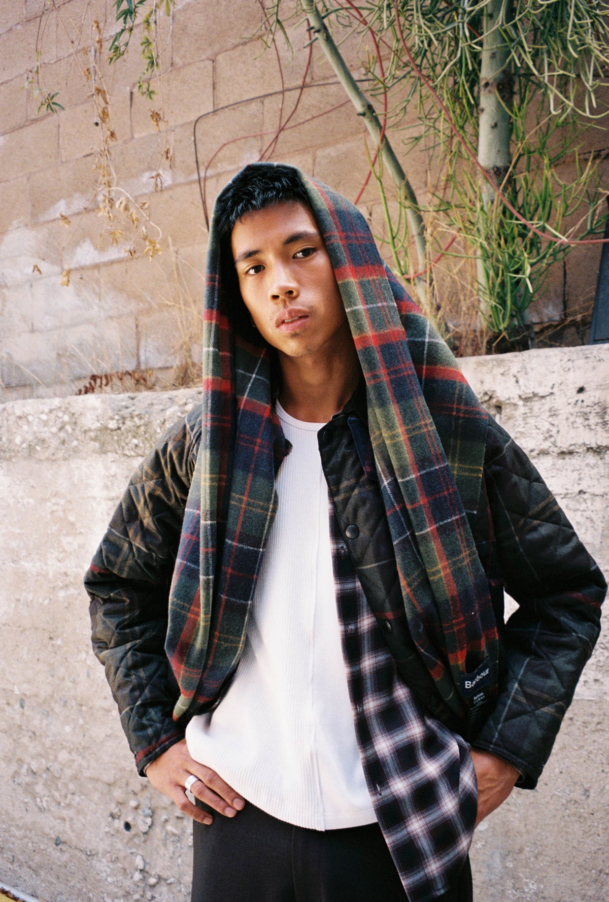 Goodfight for Barbour Brack Patchwork Tartan Scarf