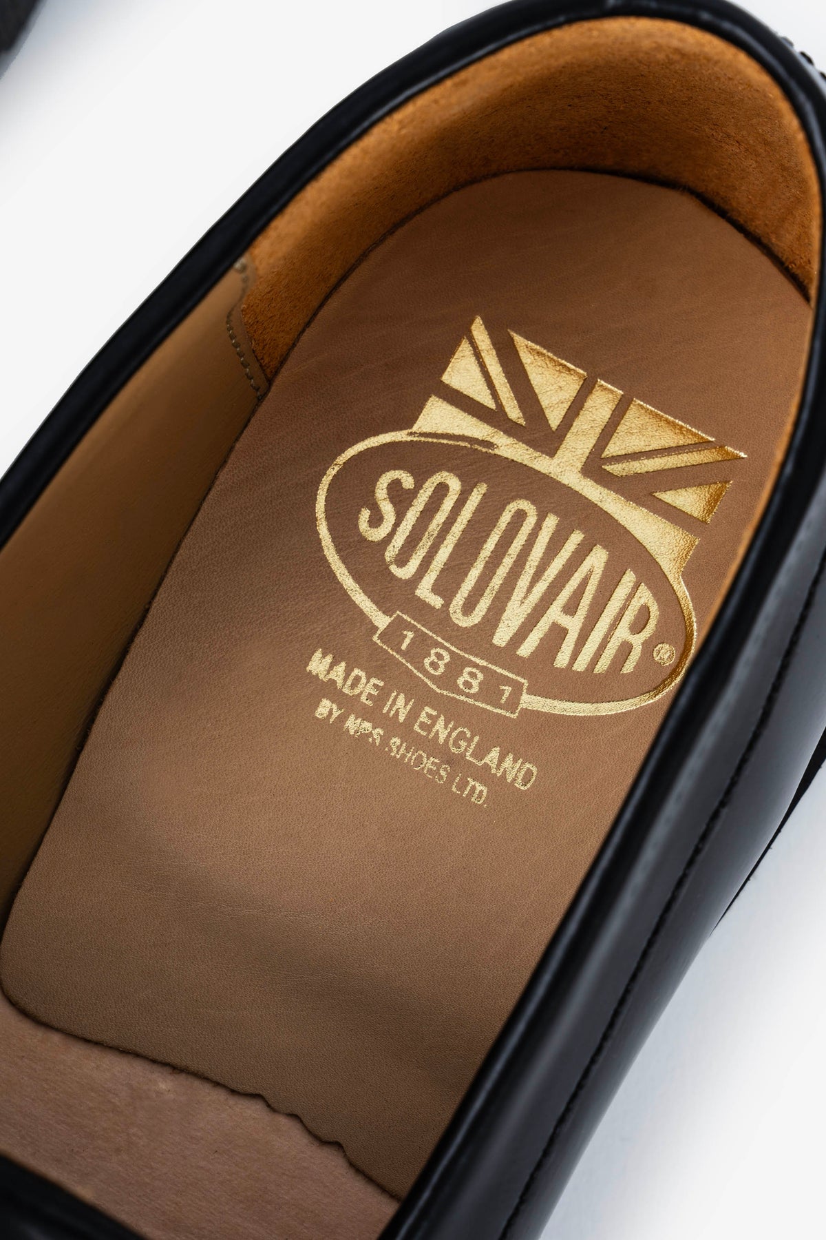 Solovair Penny Loafer Black Hi-Shine