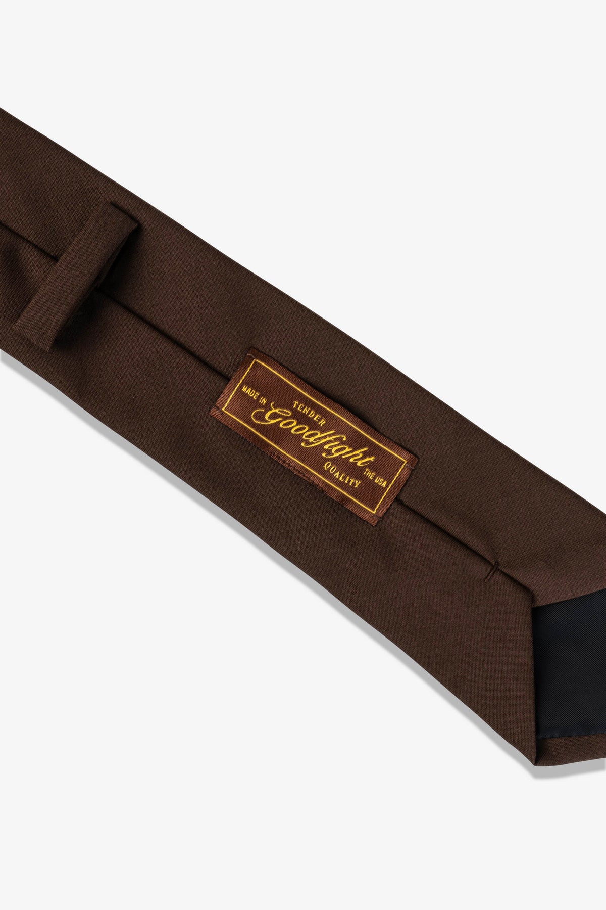 Goodfight Club Tie Brown Wool