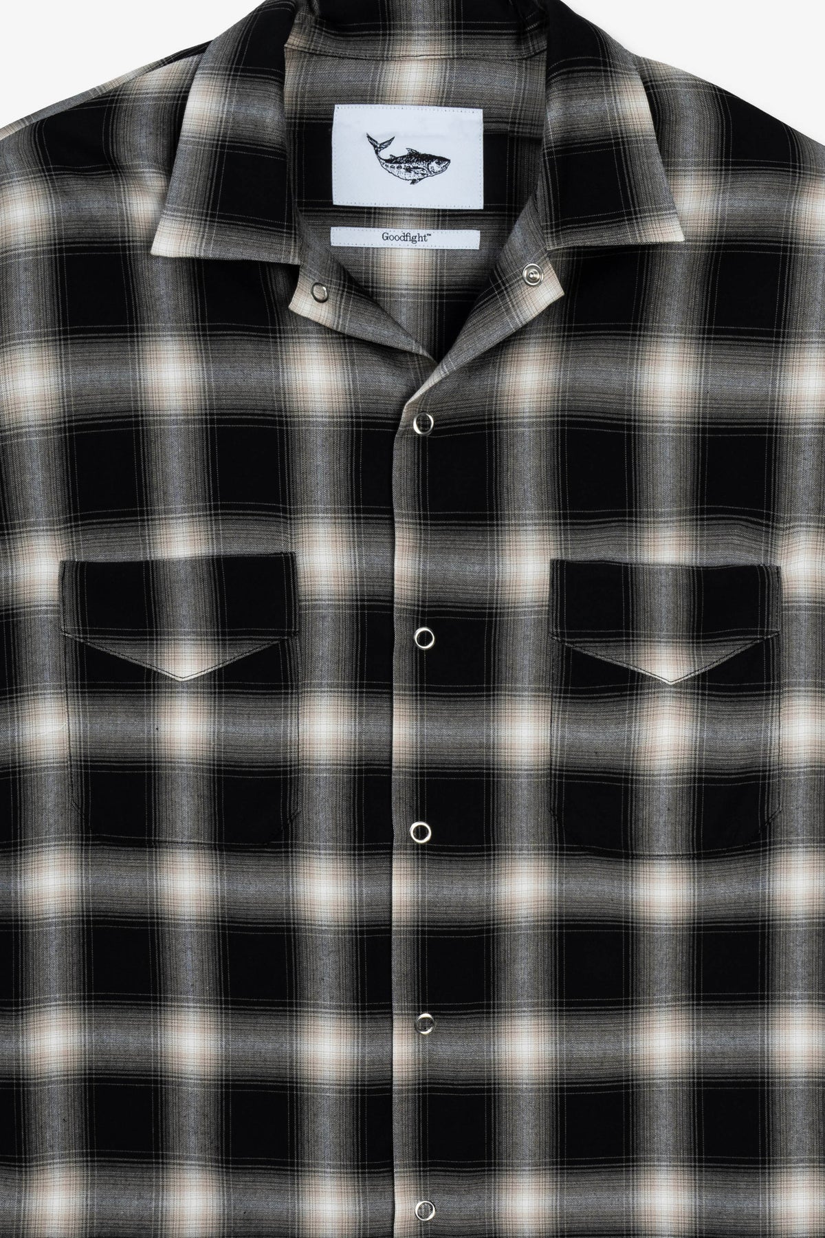 Goodfight x Kato Washer Shirt Flannel Black Plaid