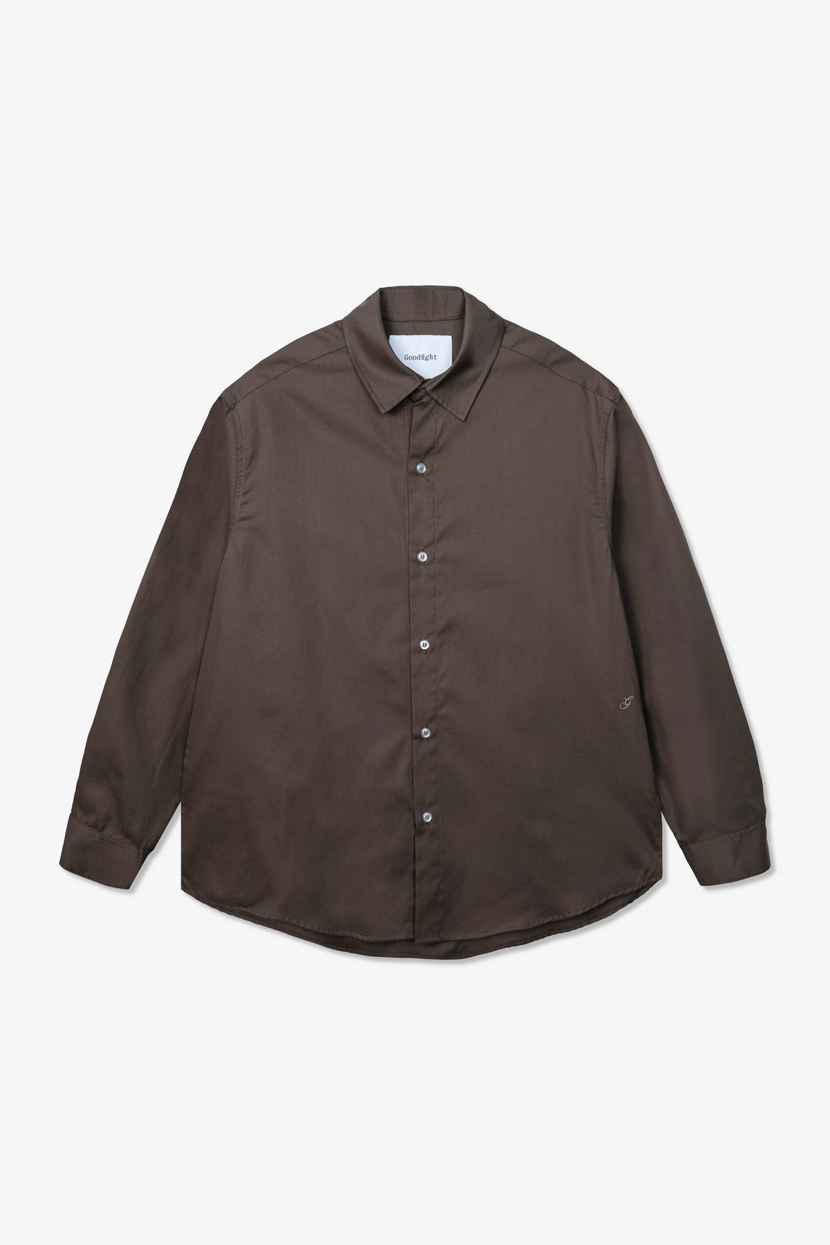 Goodfight City Shirt Italian Broadcloth Taupe Brown