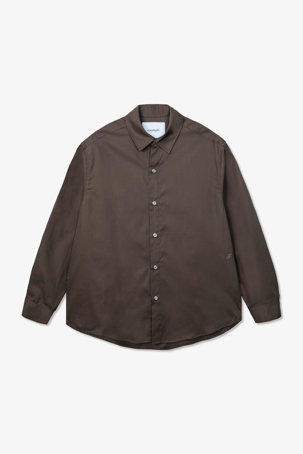 City Shirt Italian Broadcloth Taupe Brown
