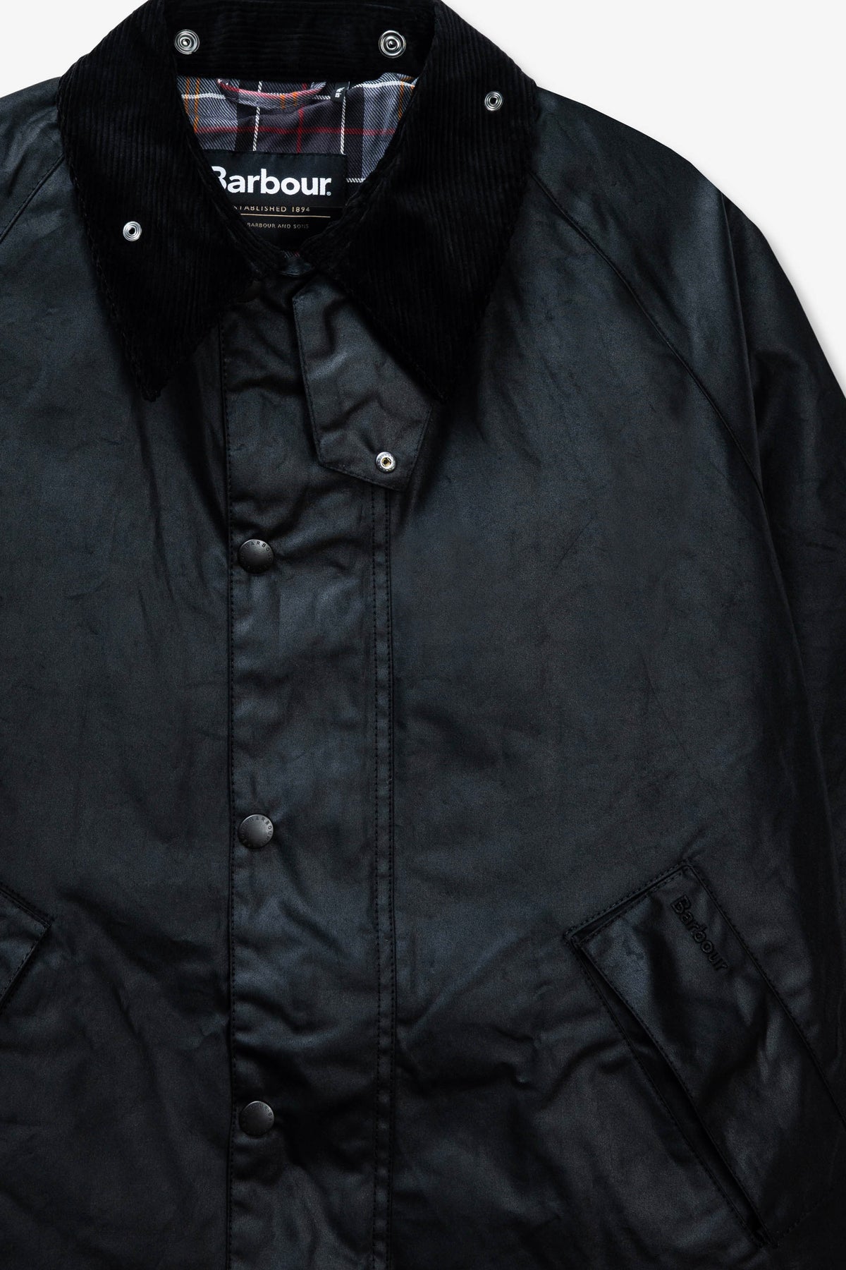 Goodfight for Barbour OS Transport Wax Jacket Black