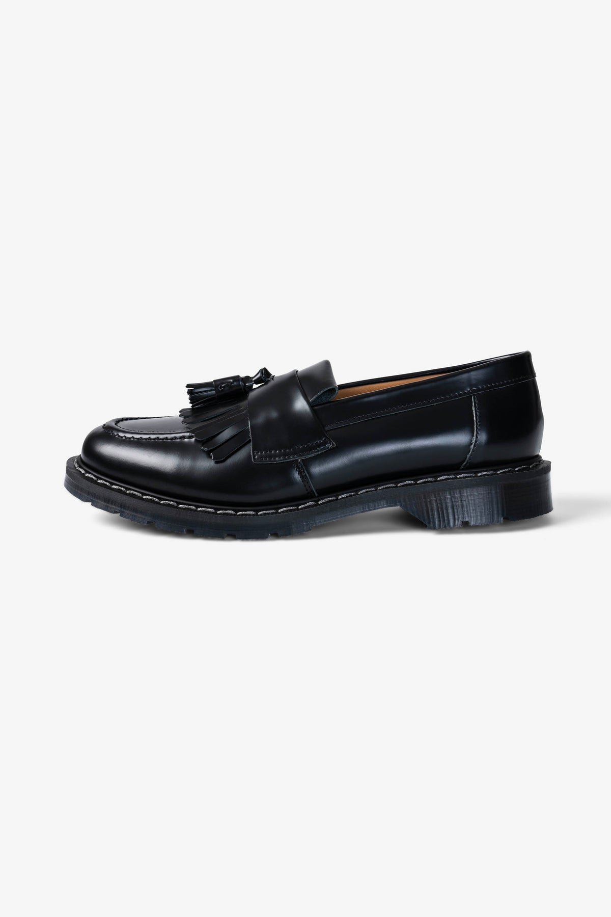 Solovair Tassel Loafer Black Hi-Shine