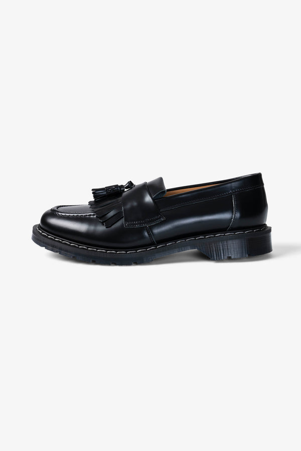Solovair Tassel Loafer Black Hi-Shine
