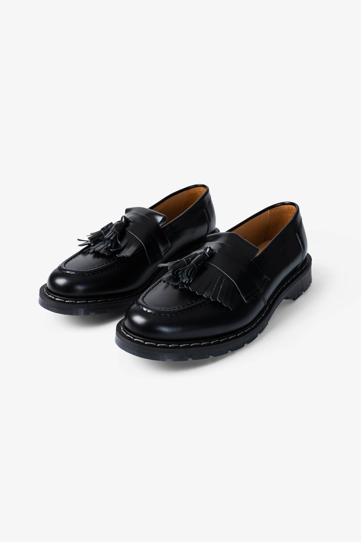 Solovair Tassel Loafer Black Hi-Shine