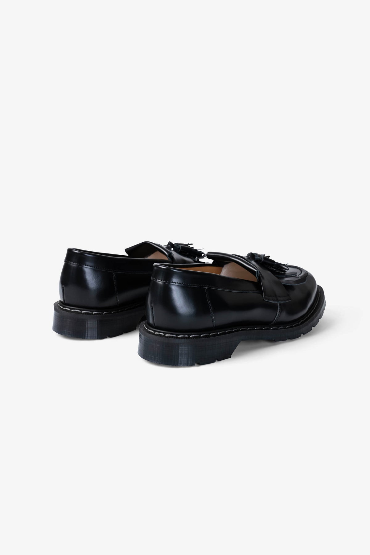 Solovair Tassel Loafer Black Hi-Shine