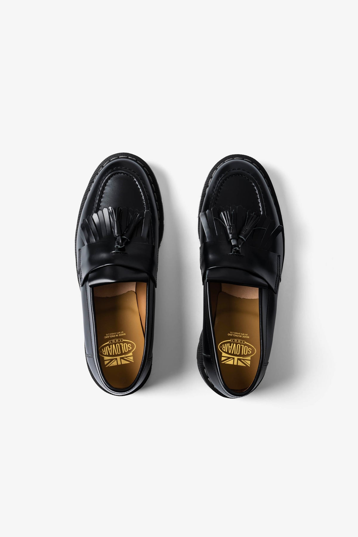 Solovair Tassel Loafer Black Hi-Shine