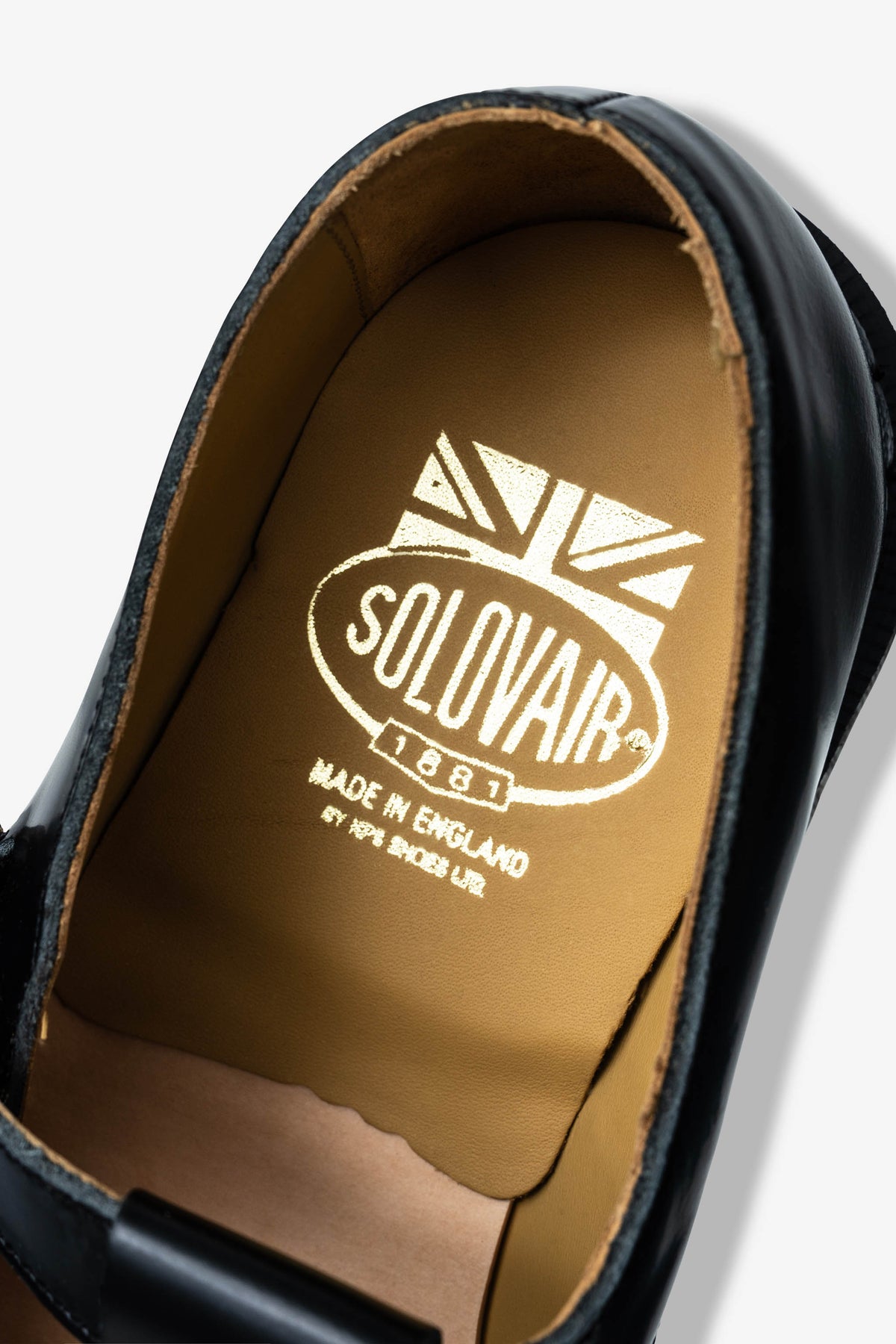 Solovair Mary Jane Shoe Black Hi-Shine