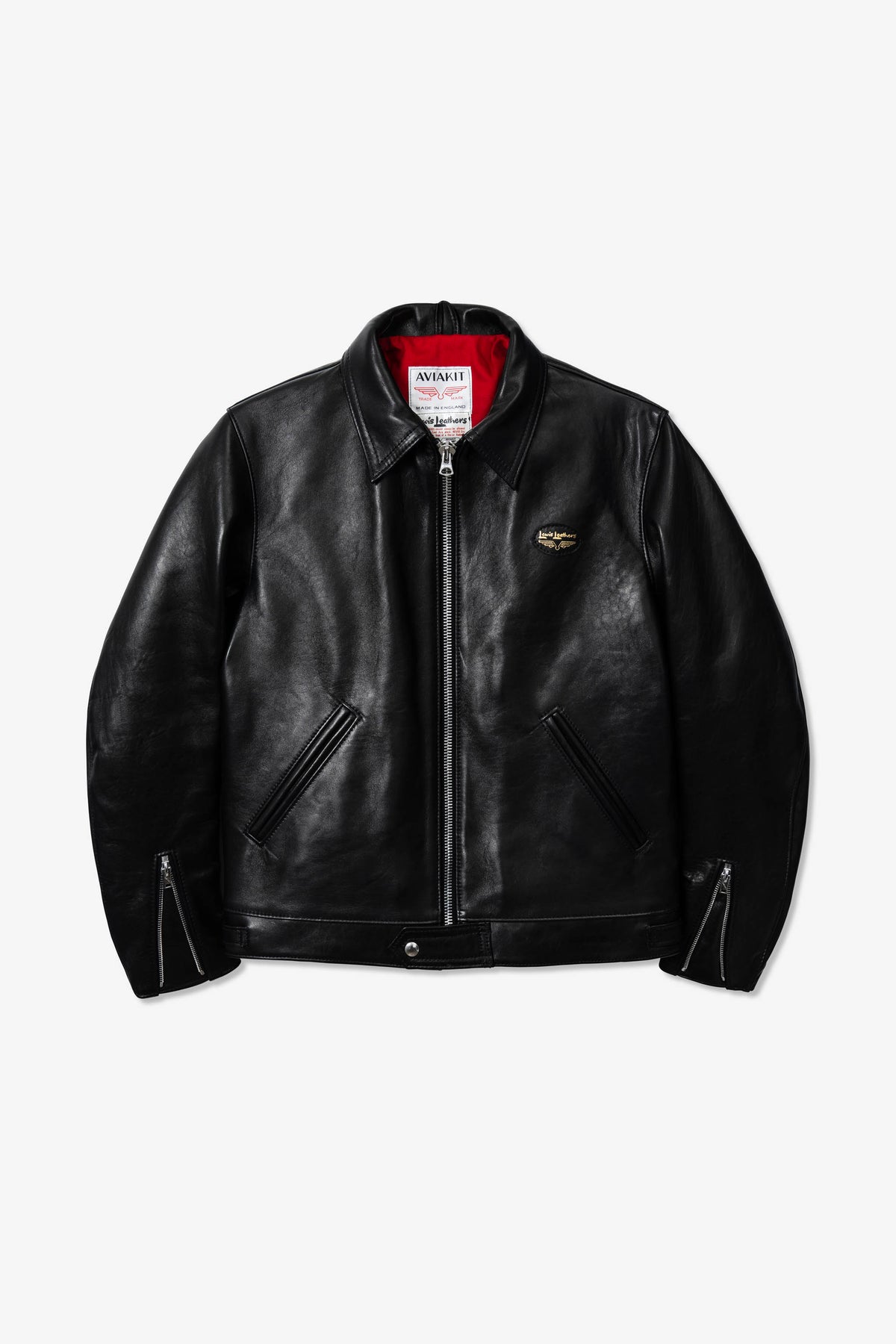 Lewis Leathers Corsair No. 60JP' Black Sheepskin Leather Jacket