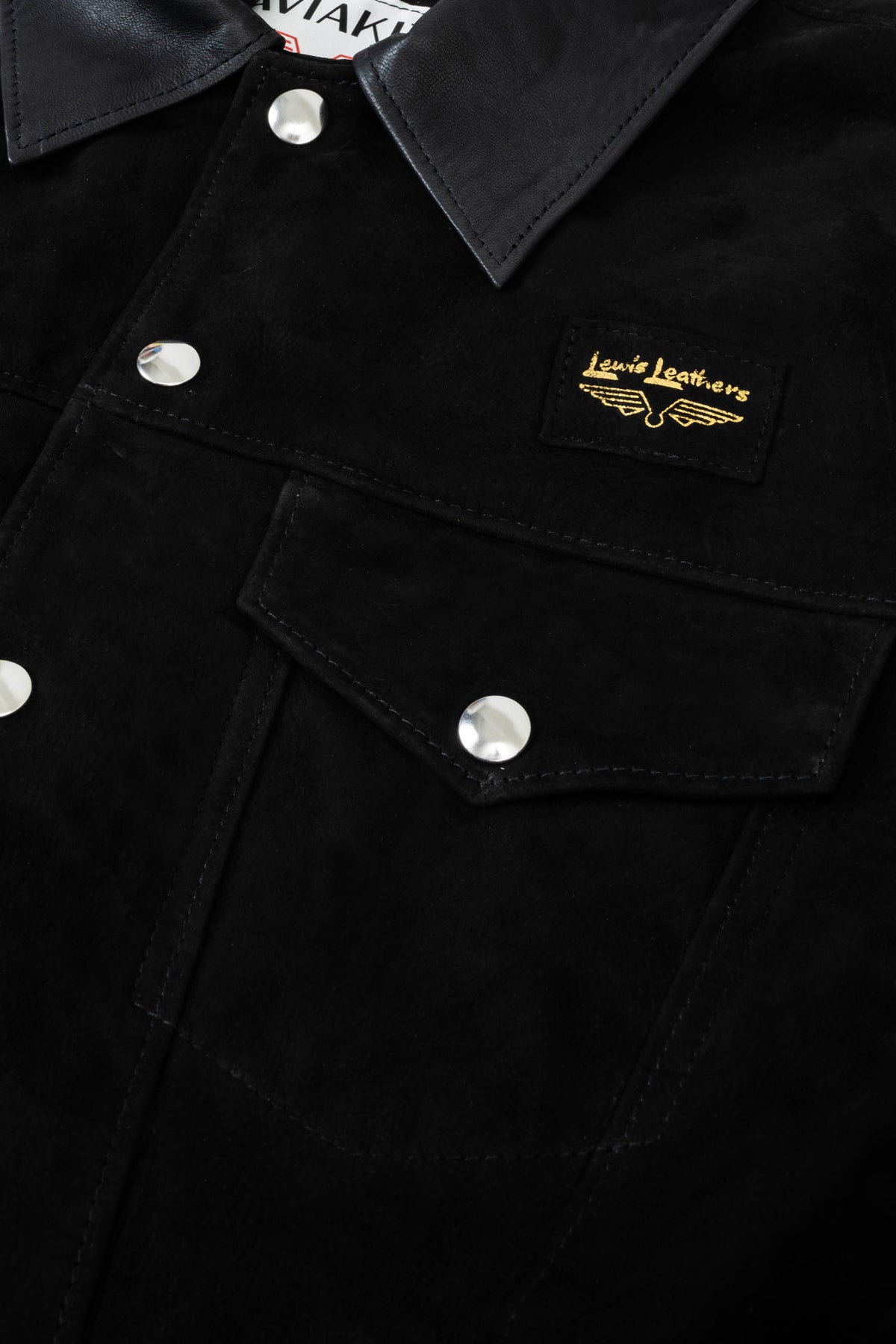 Lewis Leathers Western No. 988JP' Black Goat Suede Leather Jacket