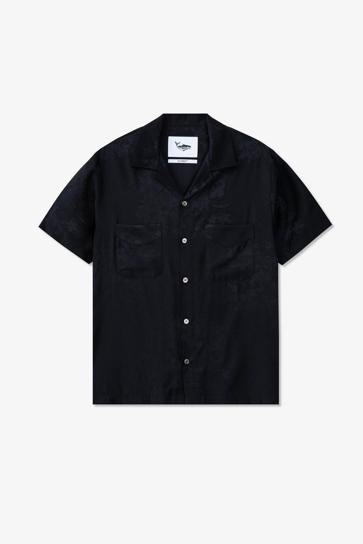 Goodfight x Kato Washer Shirt Satin Black Floral