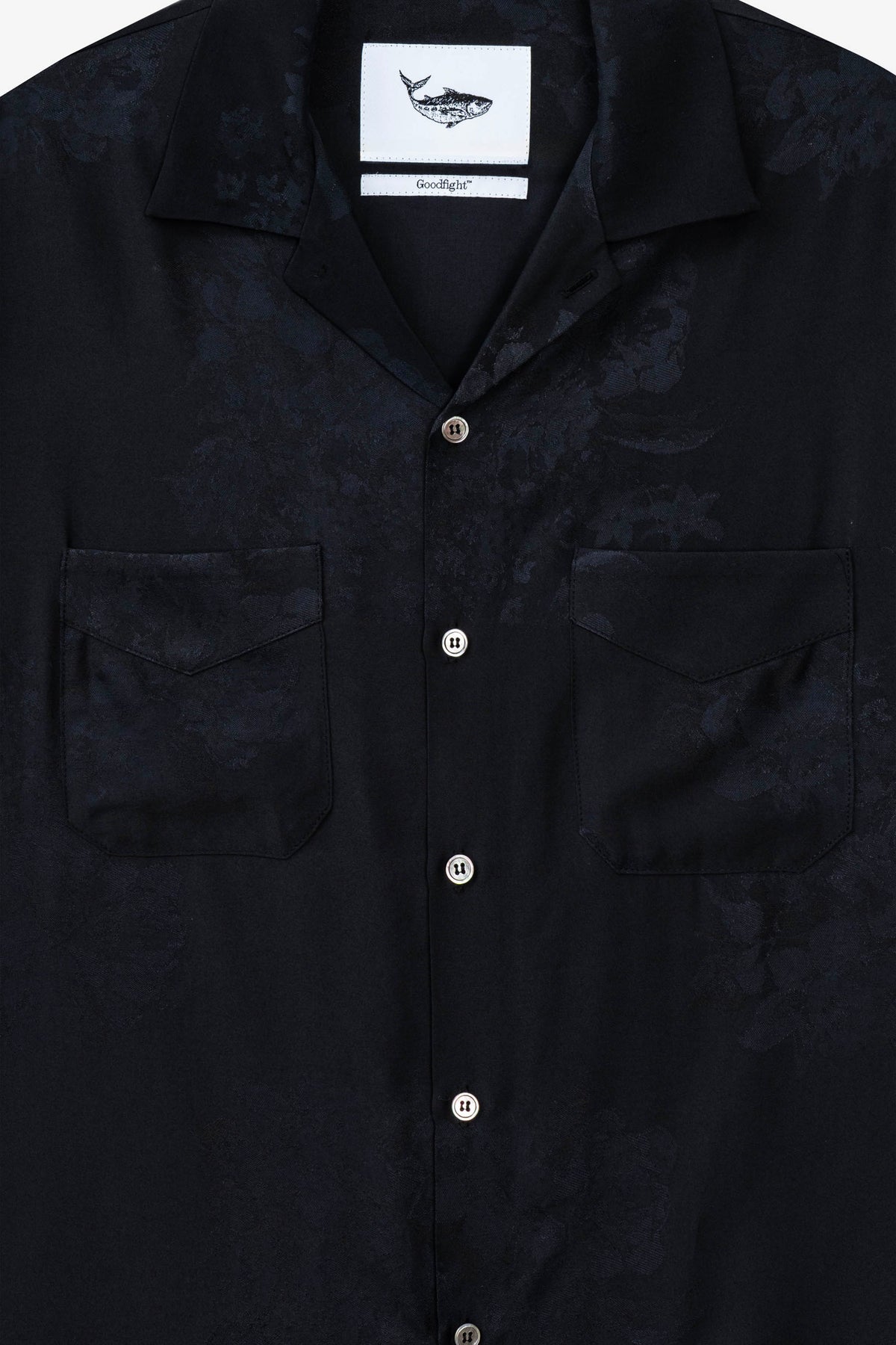 Goodfight x Kato Washer Shirt Satin Black Floral