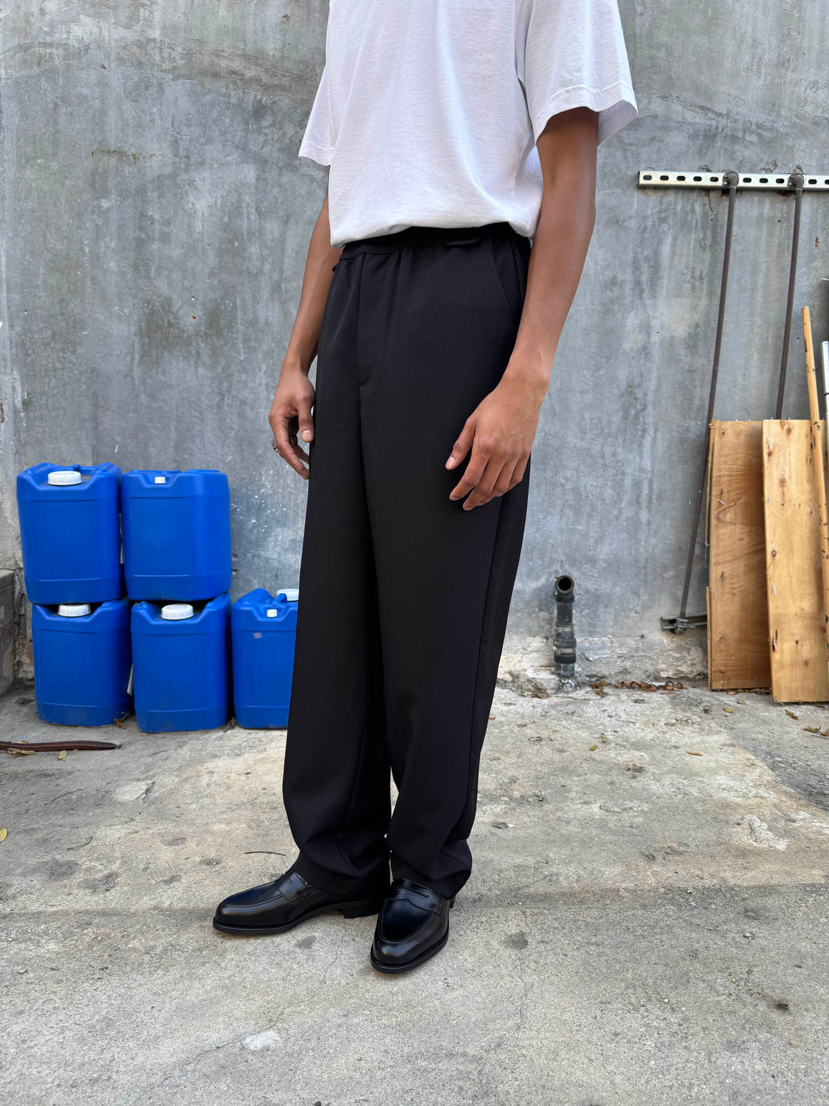 Goodfight Easy Street Elastic Waist Trouser Black