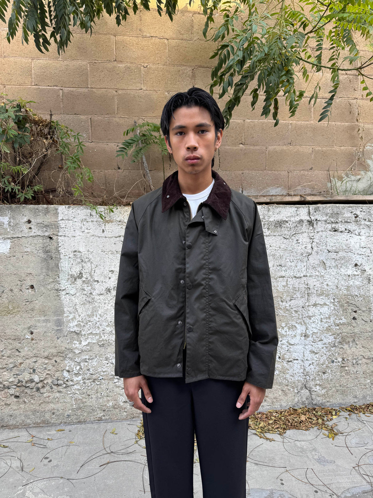 Barbour OS Transport Wax Jacket Olive