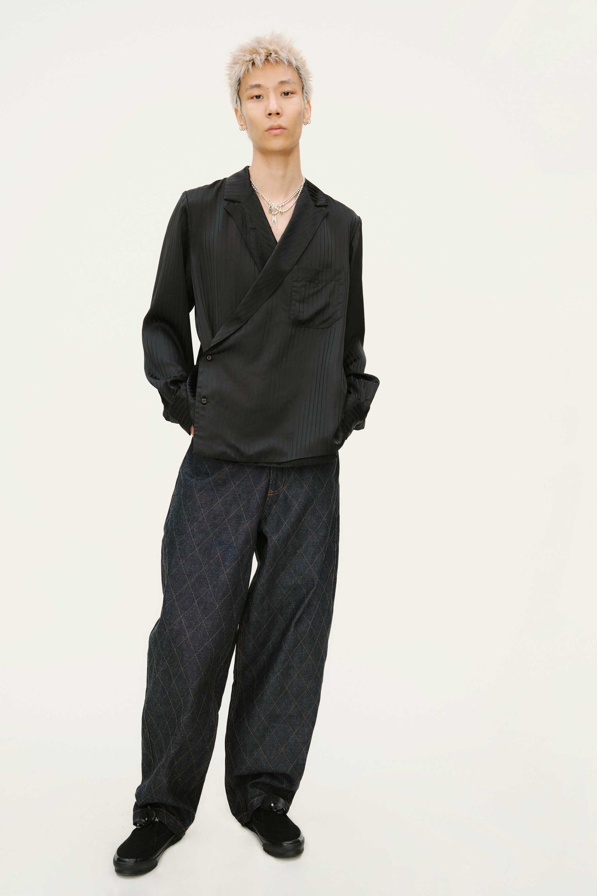 Goodfight Florider Denim Pant Diamond Stitch Indigo