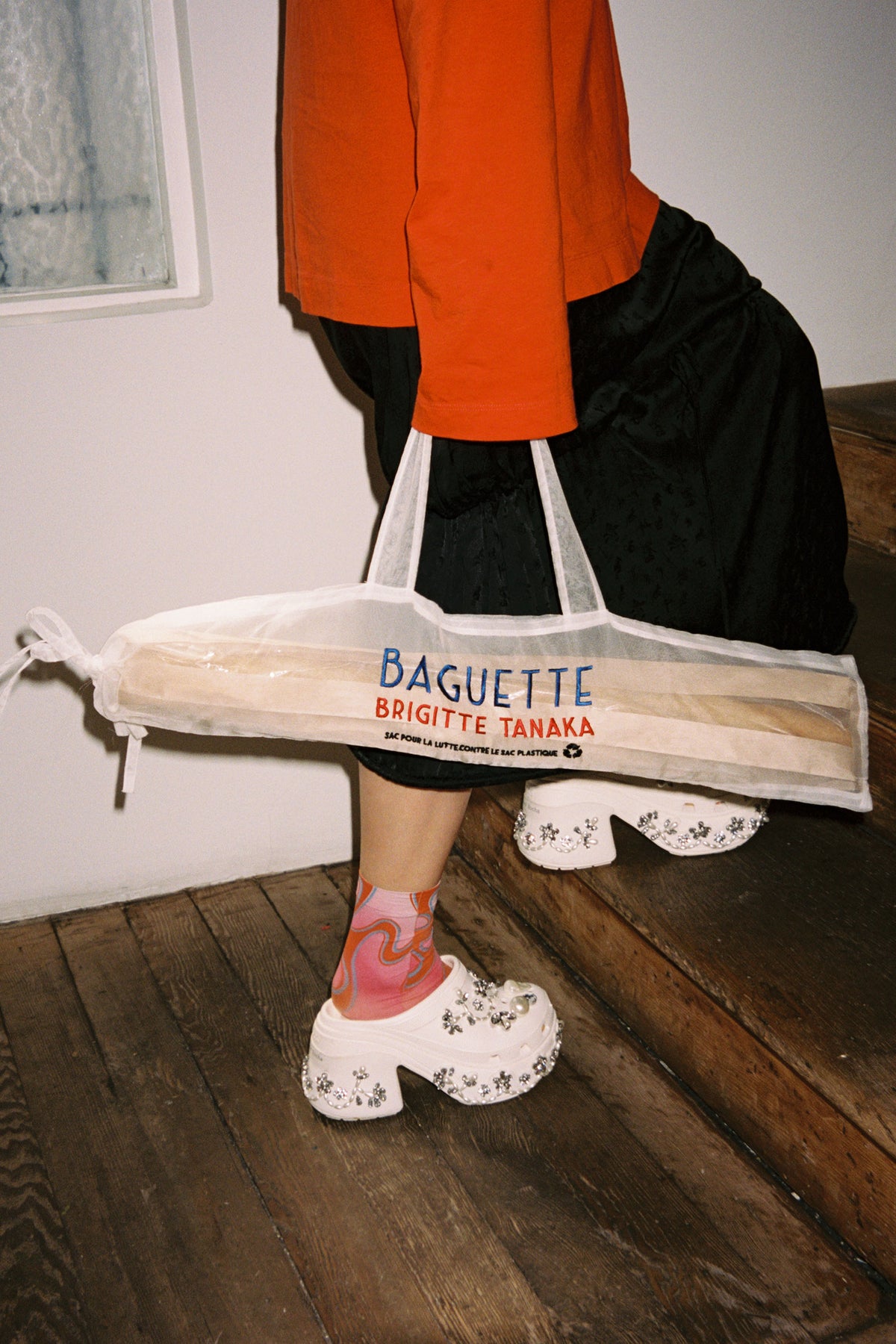 Brigitte Tanaka "Sac Baguette" Organza Baguette Bag