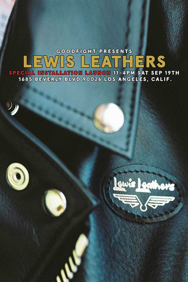 Join us 11-4pm Saturday Sep 19th for the launch of Lewis Leather's special installation in Goodfight