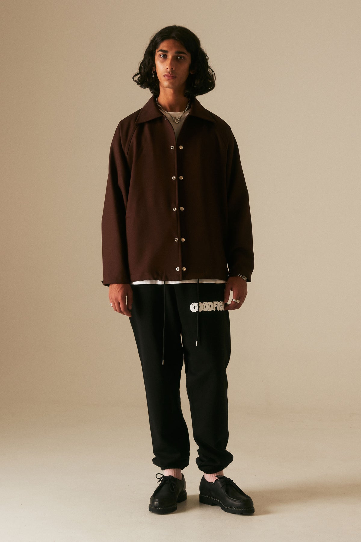 Goodfight Coaches Jacket Brown
