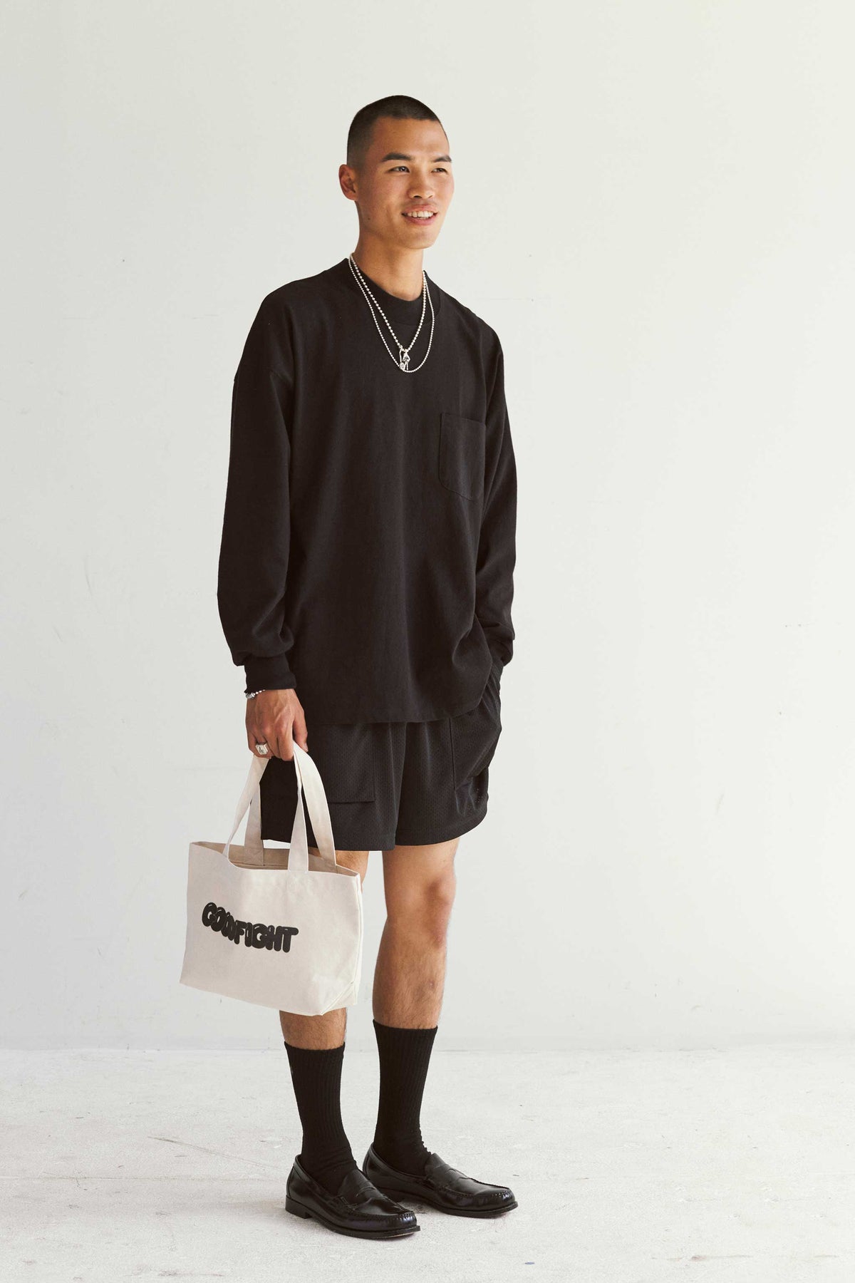 Goodfight Small Good Tote Puff Print Natural