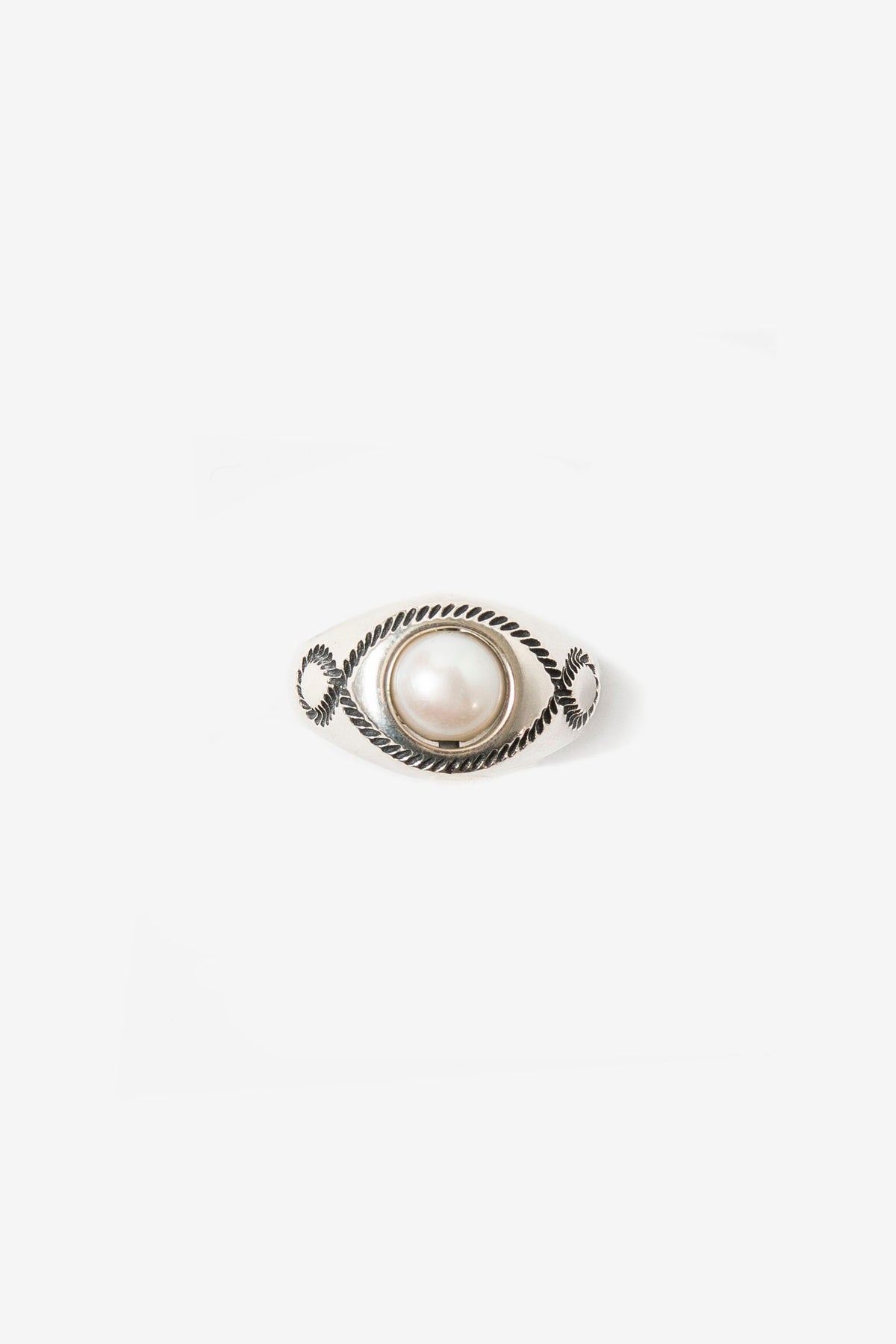 Good Art Hlywd for Goodfight Rock'n'Roller White Pearl Signet Ring