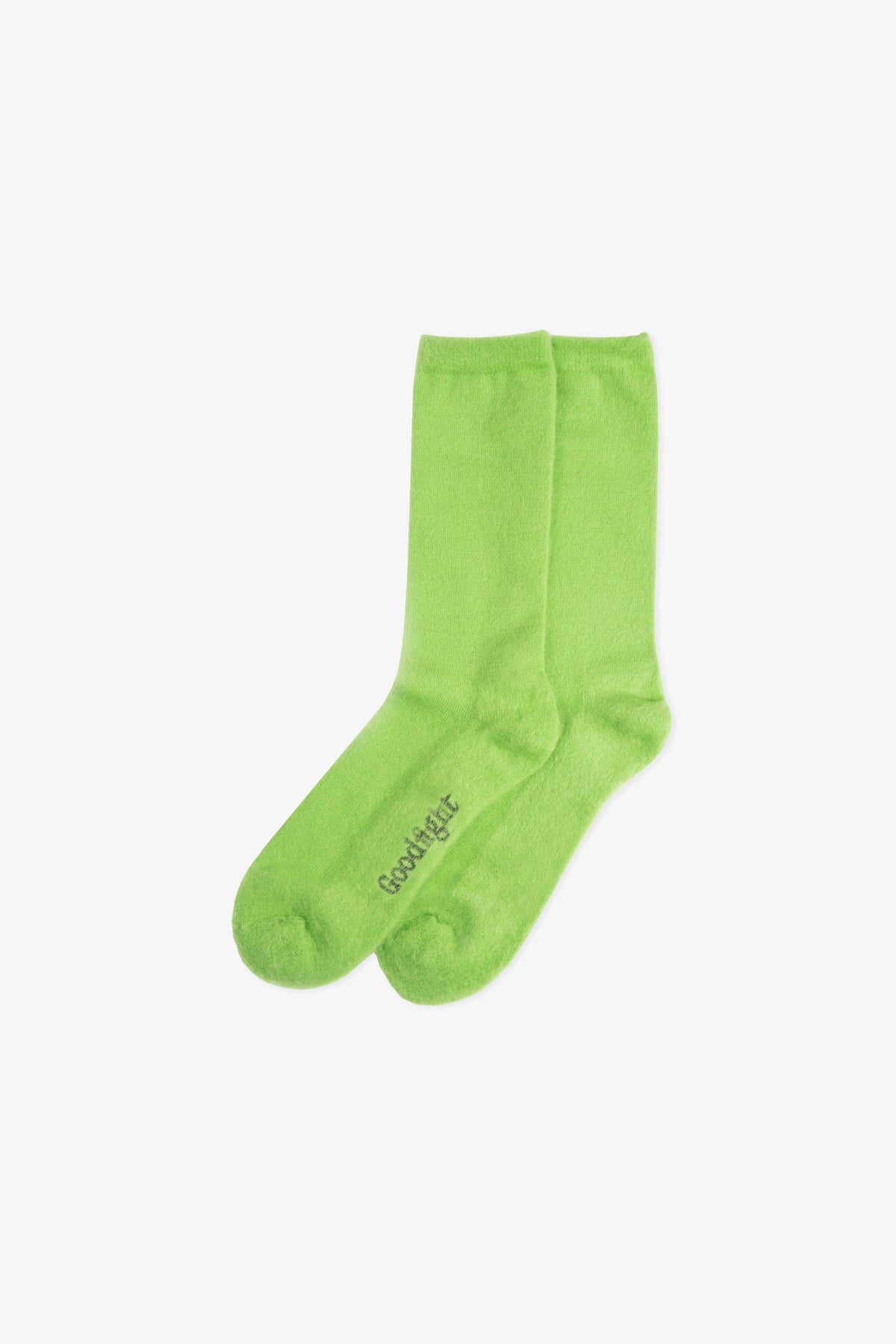 Goodfight Fuzzy Wool Blend Socks Green