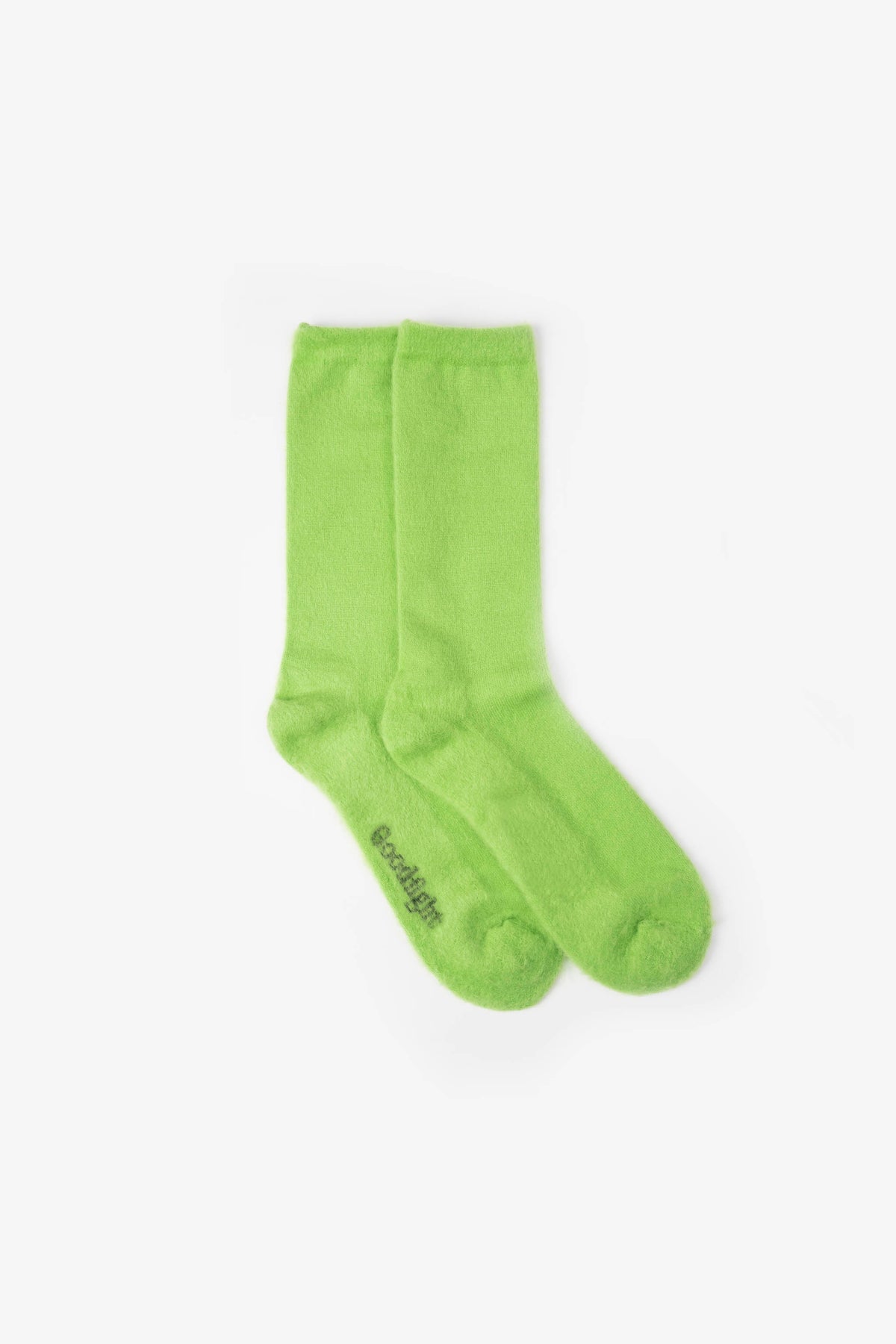 Goodfight Fuzzy Wool Blend Socks Green