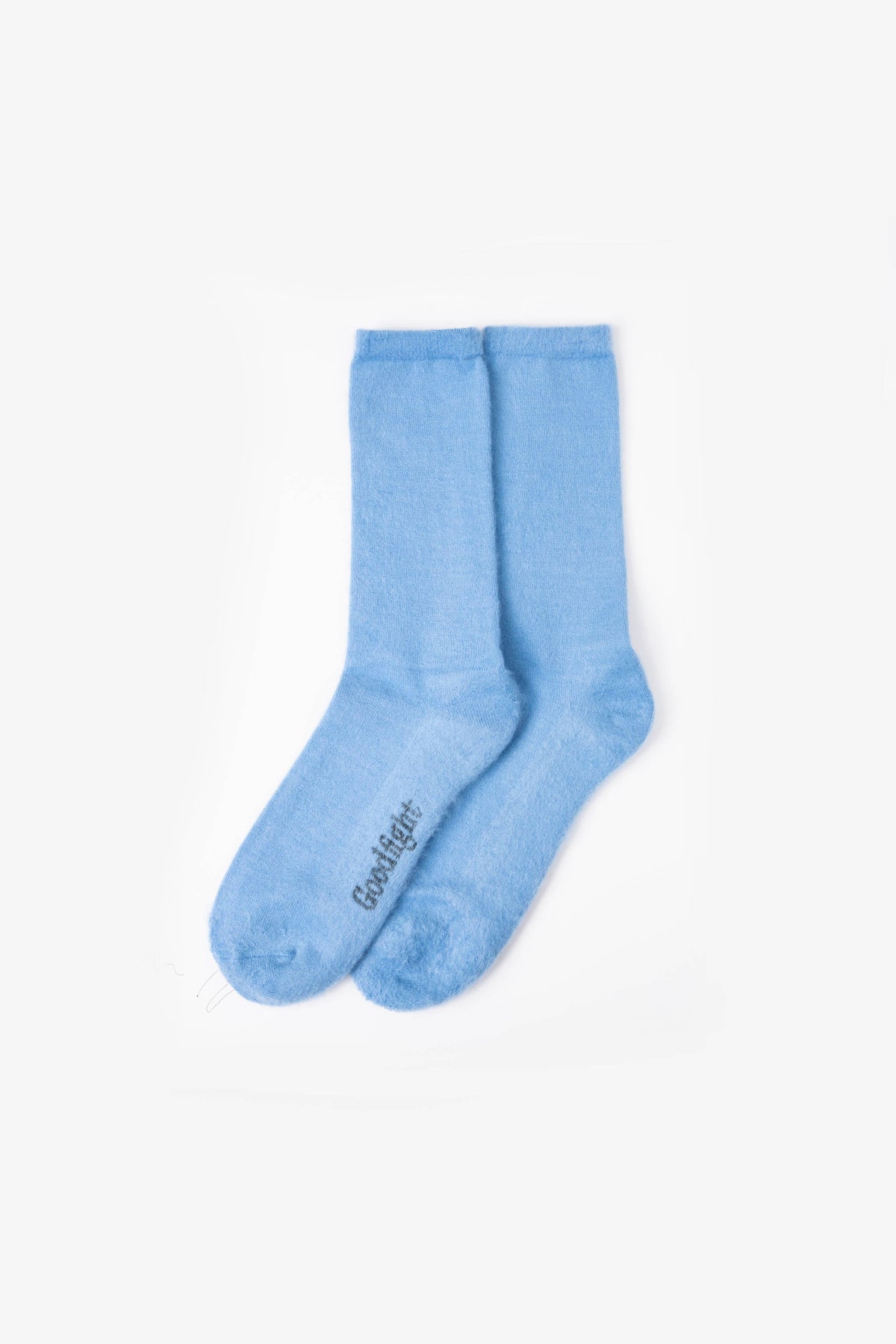Goodfight Fuzzy Wool Blend Socks Blue