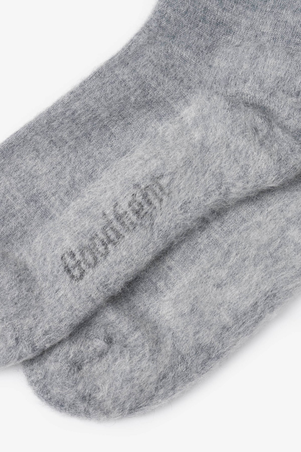 Goodfight Fuzzy Wool Blend Socks Grey