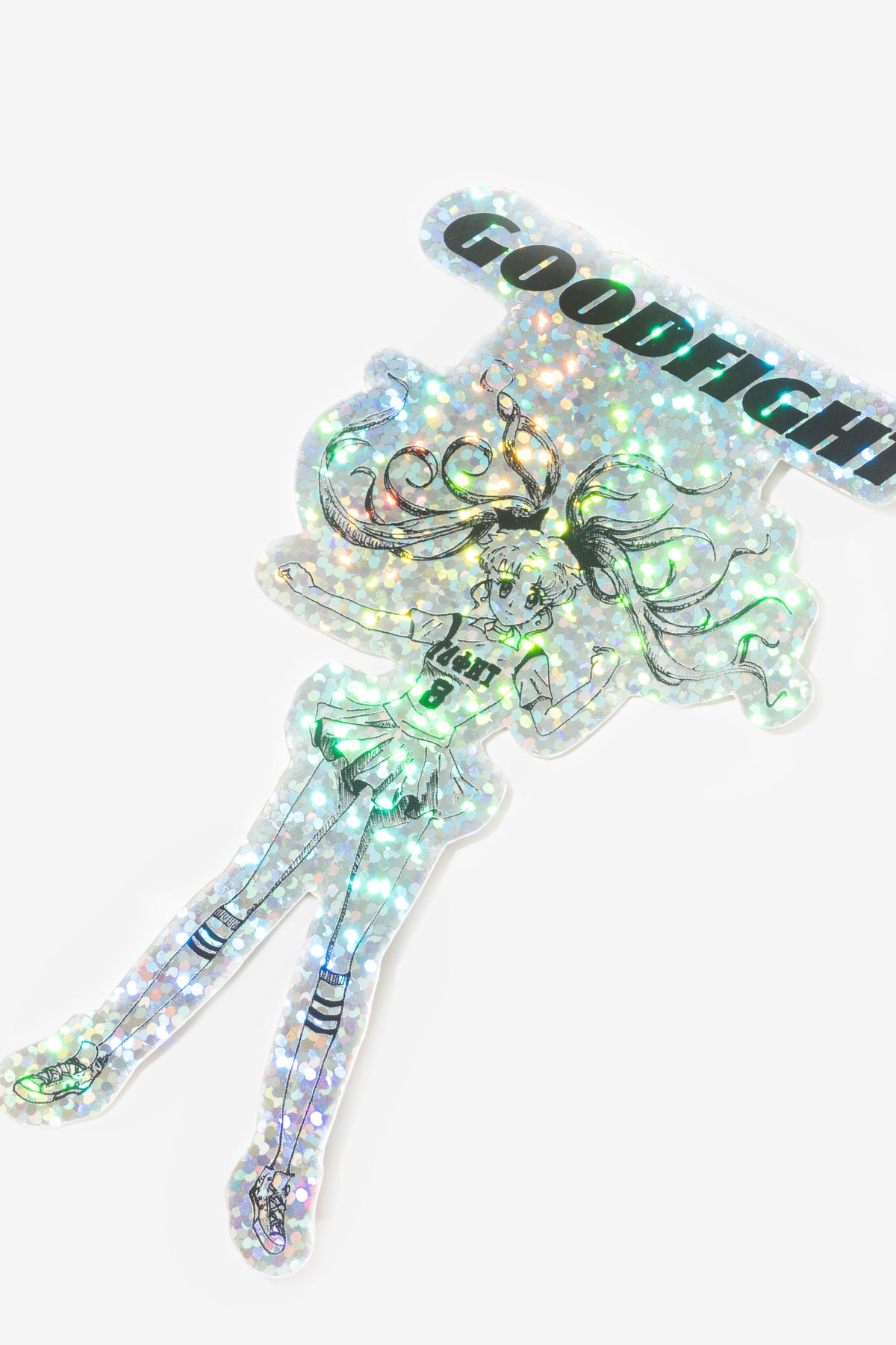 Power Girl Sticker Holographic Glitter