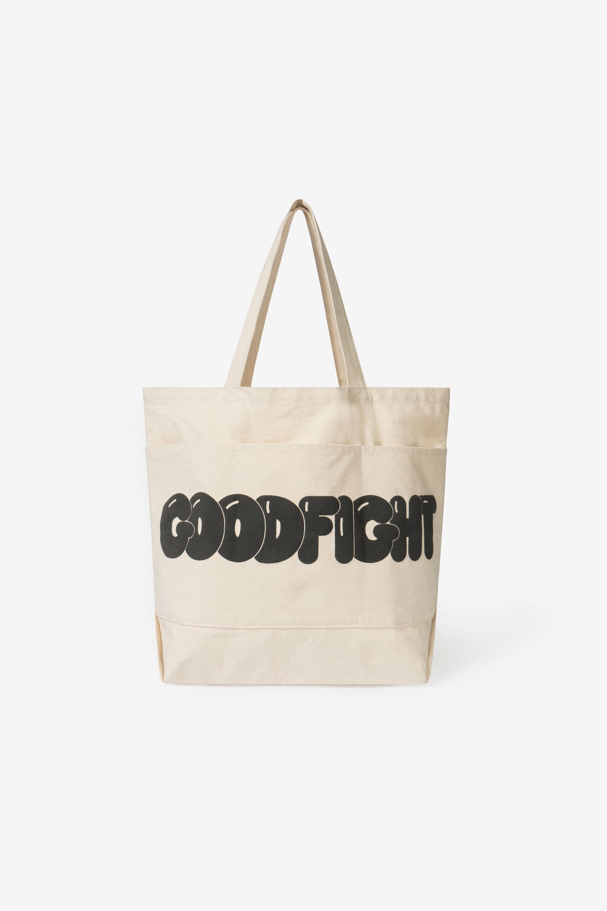 Goodfight Good Tote - Canvas - Black Bubble Logo Puff Print