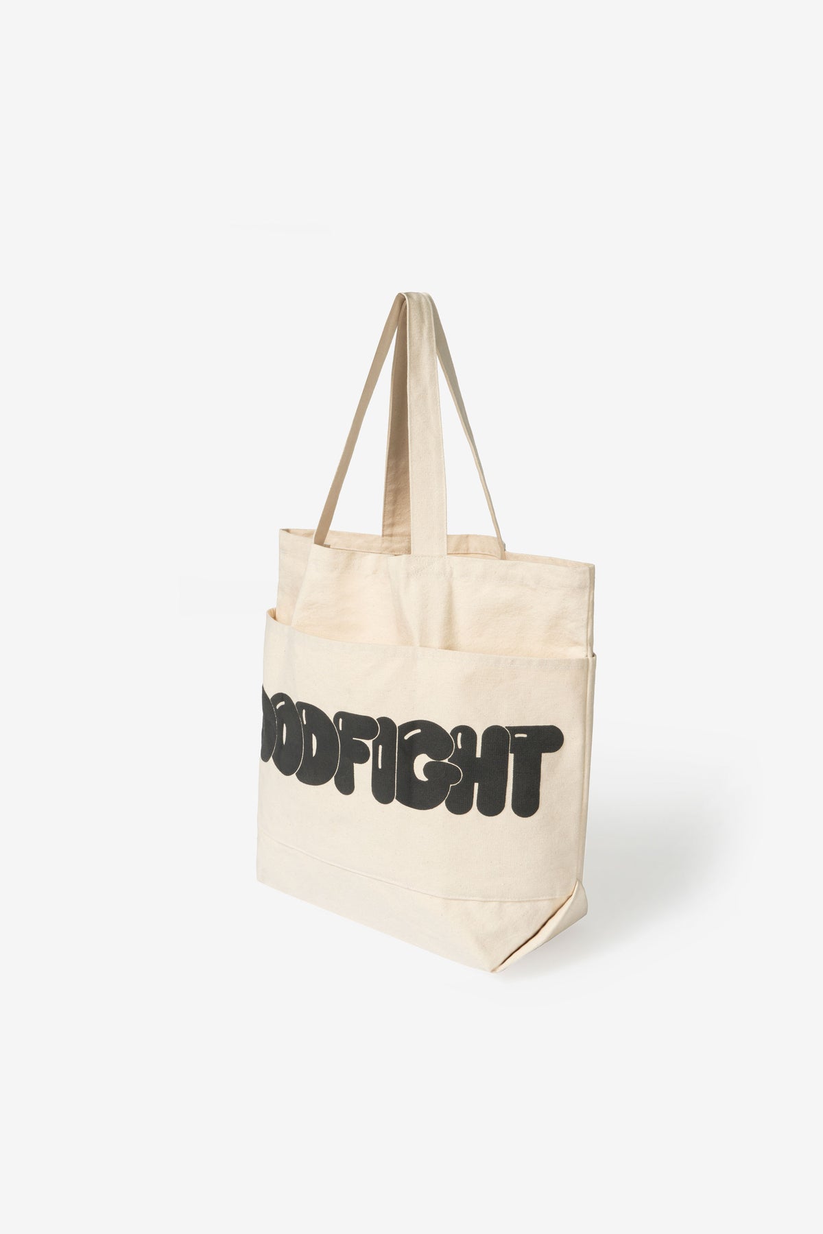 Goodfight Good Tote - Canvas - Black Bubble Logo Puff Print
