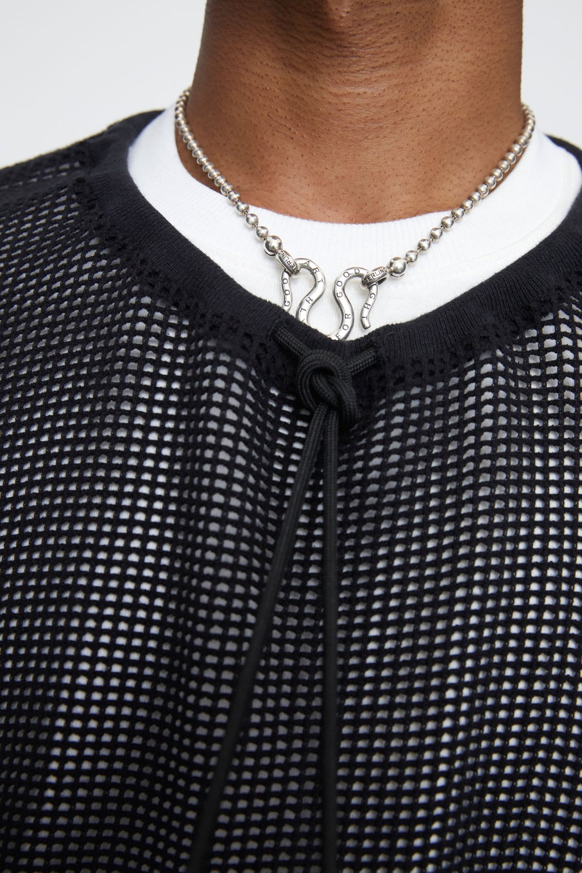 Good Art Hlywd for Goodfight Clasp & Ball Necklace 16in