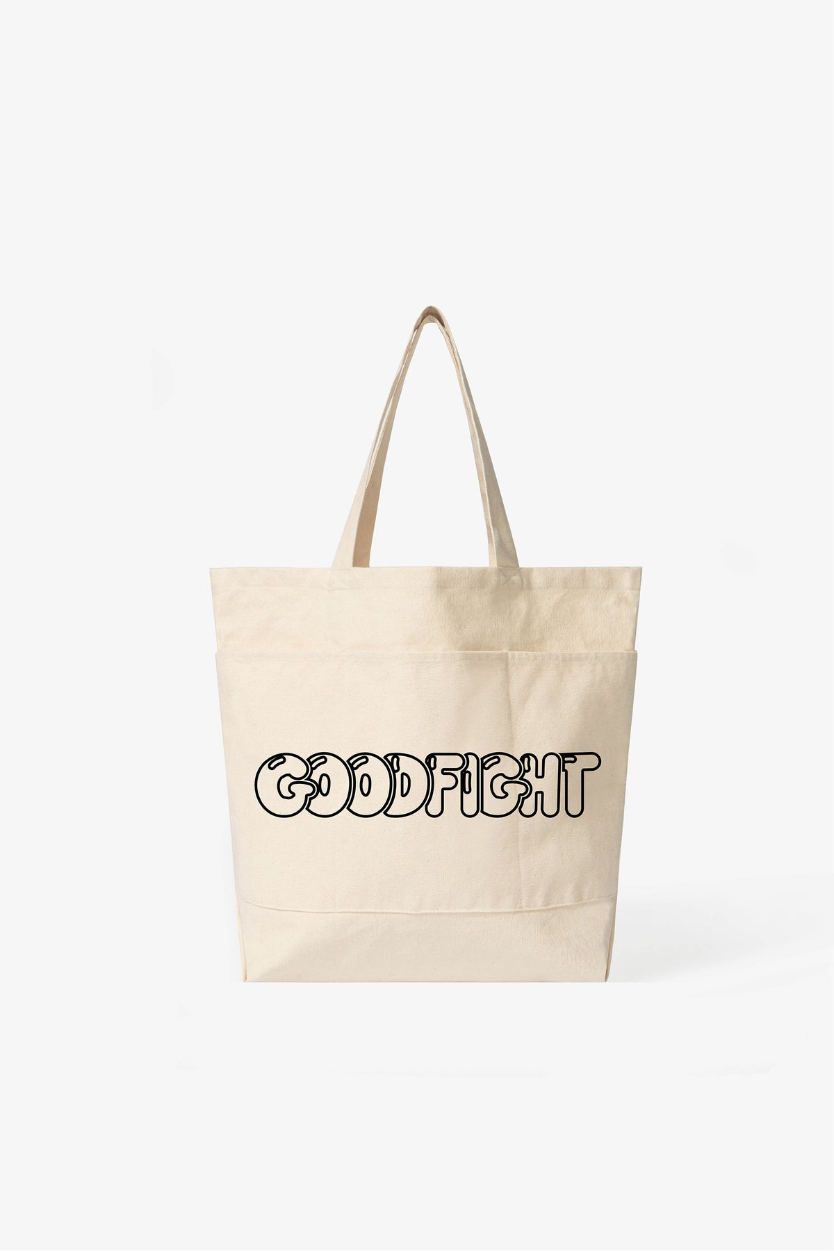 Goodfight Good Tote - Outline Bubble Logo Light Black