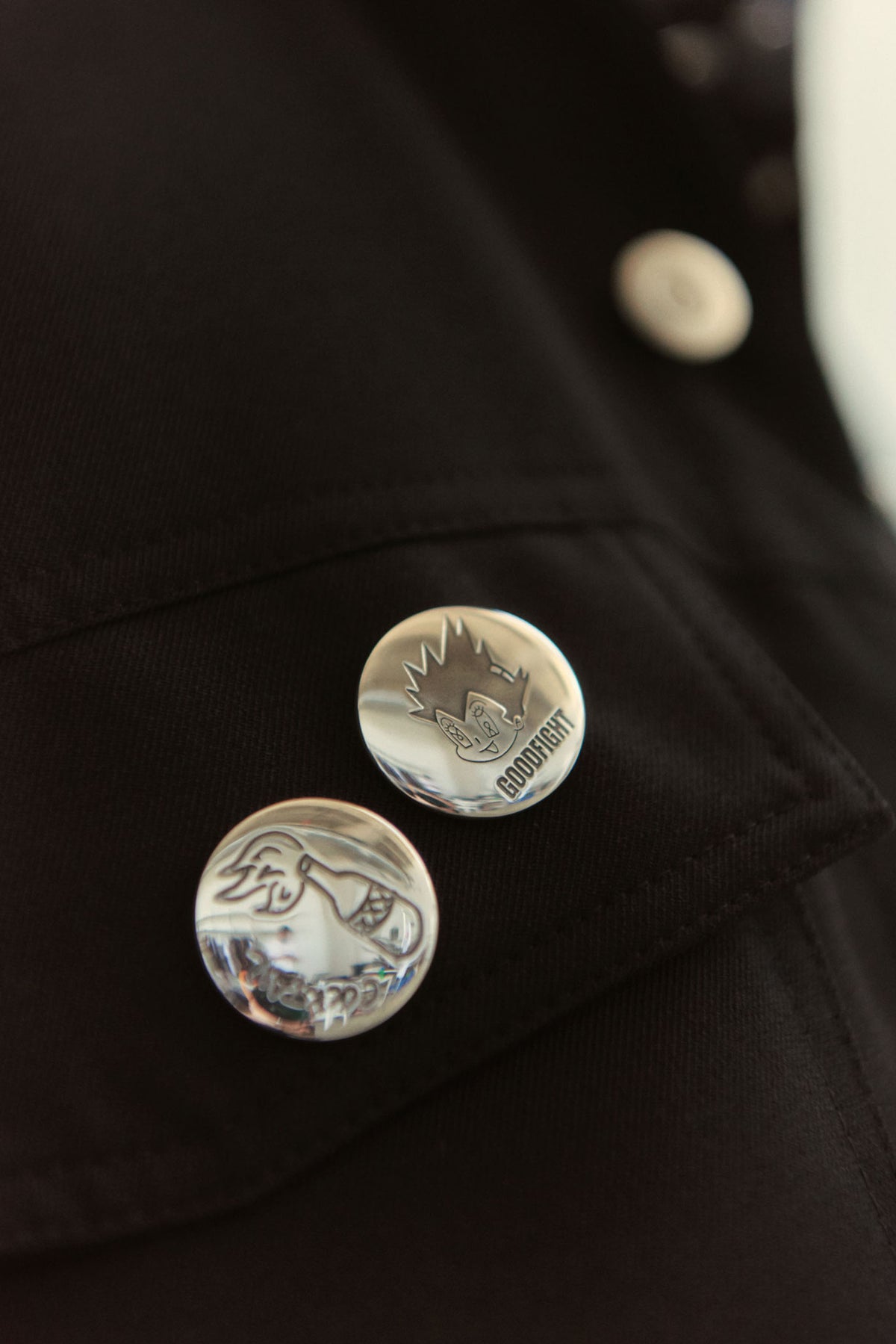 Good Art Hlywd for Goodfight Infinity Boy Silver Pin - 1in